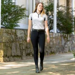 Horze Women's Anna Summer Full Seat Breeches W/Phone Pocket - Black -Kensington Shop 530375 800 800