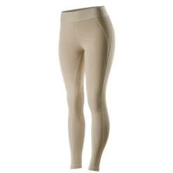 Horze Women's Madison Silicone Grip Knee Patch Tights - Tan -Kensington Shop 530676 800 800