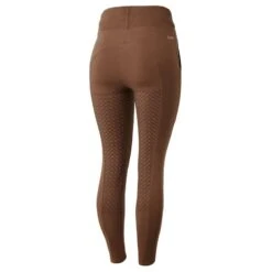 Horze Women's Remy Organic Cotton Full Seat Tights - Bison Dark Brown