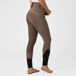 Horze Women's Callie High Waist Breeches W/Piping - Iron Grey -Kensington Shop 531101 800 800