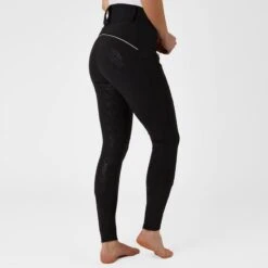 Horze Women's Callie High Waist Breeches W/Piping - Black -Kensington Shop 531156 800 800