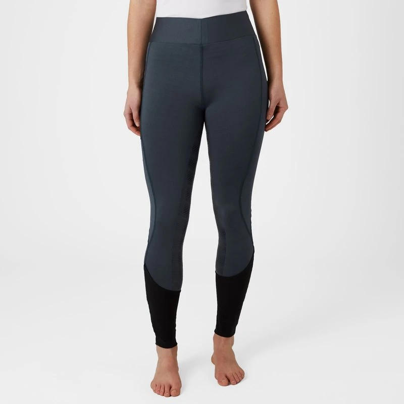 Horze Women's Selena Sporty Riding Tights W/Mesh Lower Leg - Montauk Navy 4 Horze Women's Selena Sporty Riding Tights W/Mesh Lower Leg - Montauk Navy - Image 4
