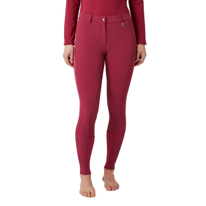 Horze Women's Mila Full Seat Breeches - Anemone Dark Pink 4 Horze Women's Mila Full Seat Breeches - Anemone Dark Pink - Image 4