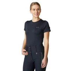 Horze Women's Tabitha Summer Tee Shirt - Dark Navy -Kensington Shop 531884 800 800