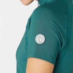 Horze Women's Mia Short Sleeved Training Shirt - Storm Green 11 Horze Women's Mia Short Sleeved Training Shirt - Storm Green -Kensington Shop 532028 800 800