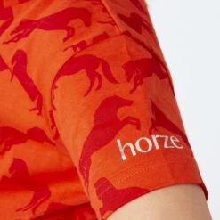Horze Kids' Micky Organic Cotton Tee Shirt - Mandarine Orange -Kensington Shop 532288 800 800
