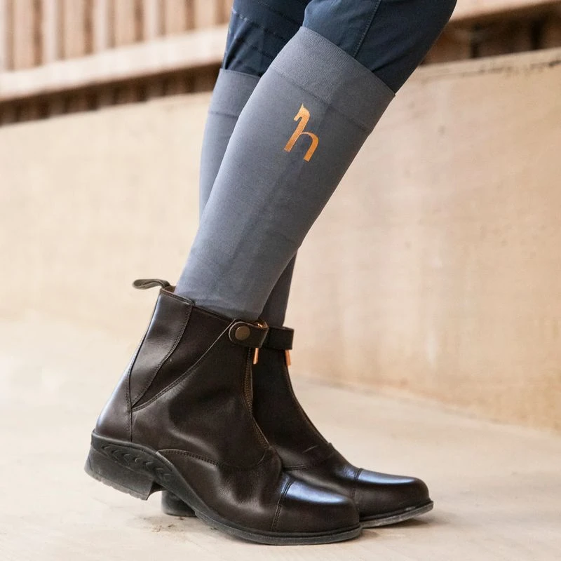 Horze Women's Rose Front Zip Paddock Boots - Dark Brown 4 Horze Women's Rose Front Zip Paddock Boots - Dark Brown - Image 4