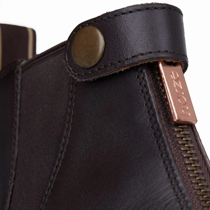 Horze Women's Rose Front Zip Paddock Boots - Dark Brown 5 Horze Women's Rose Front Zip Paddock Boots - Dark Brown - Image 5