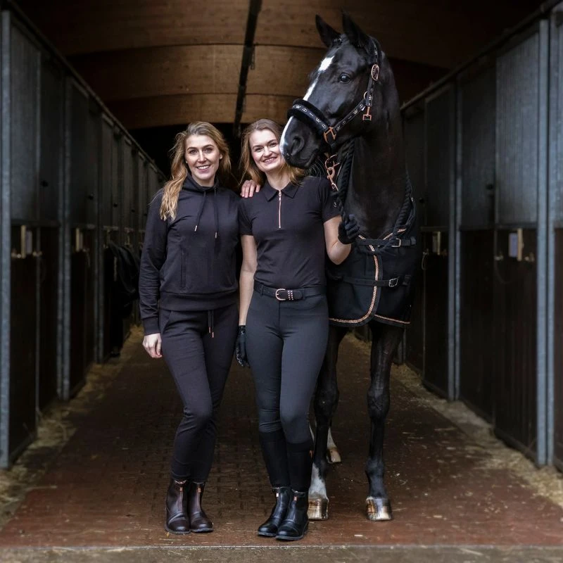 Horze Belt W/Rose Gold Buckles - Black 3 Horze Belt W/Rose Gold Buckles - Black - Image 3