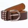 Horze Belt W/Rose Gold Buckles - Bison Dark Brown