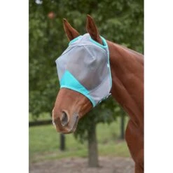 Weatherbeeta Comfitec Fine Mesh Mask - Grey/Turquoise