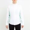 Irideon Kids' Athena Long Sleeve Show Shirt - Bright White/Island Green