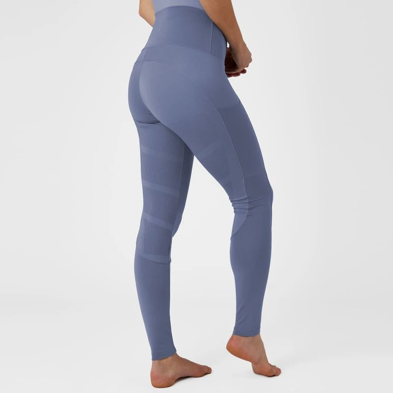 Horze Women's Adelaide Full Seat High Waist Tights - Infinity Blue 4 Horze Women's Adelaide Full Seat High Waist Tights - Infinity Blue - Image 4