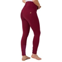 Horze Women's Tara Full Seat Breeches - Anemone Dark Pink -Kensington Shop 542217 800 800