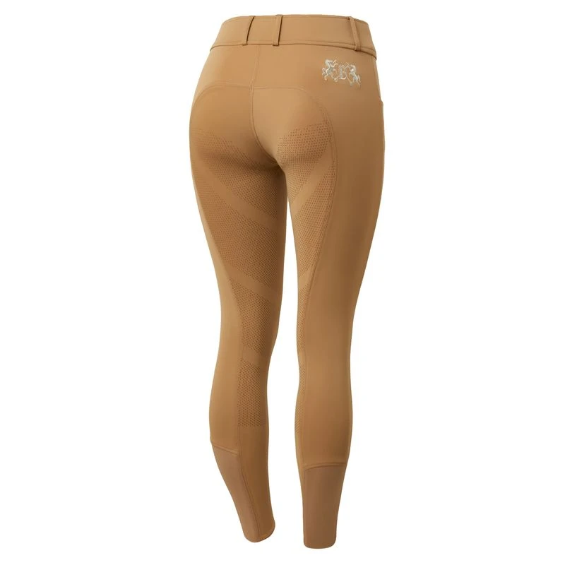 B Vertigo Women's Meghan Silicone Full Seat Breeches - Tiger's Eye Brown 1 B Vertigo Women's Meghan Silicone Full Seat Breeches - Tiger's Eye Brown