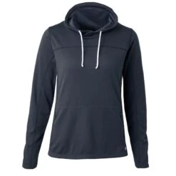 Horze Women's Lou Technical Ventilated Shirt W/High Neck - Obscure Night Dark Blue