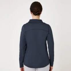 Horze Women's Lou Technical Ventilated Shirt W/High Neck - Obscure Night Dark Blue -Kensington Shop 542822 800 800