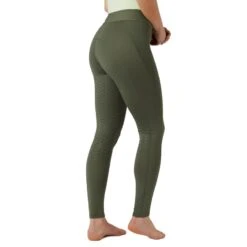 Horze Women's Tessa Full Seat Riding Tights - Olivine Green -Kensington Shop 542867 800 800