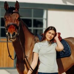Horze Women's Kaitlin Short Sleeved Performance Shirt W/ Flower Print - Plaza Taupe Light Brown 9 Horze Women's Kaitlin Short Sleeved Performance Shirt W/ Flower Print - Plaza Taupe Light Brown -Kensington Shop 542950 800 800