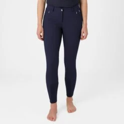 Horze Women's Kaitlin Knee Patch Breeches - Peacoat Dark Blue -Kensington Shop 543010 800 800
