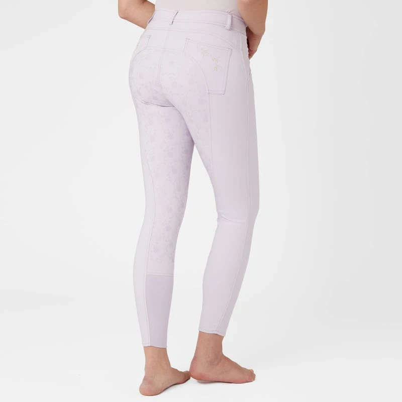 Horze Women's Kaitlin Full Seat Breeches - Orchid Hush 4 Horze Women's Kaitlin Full Seat Breeches - Orchid Hush - Image 4