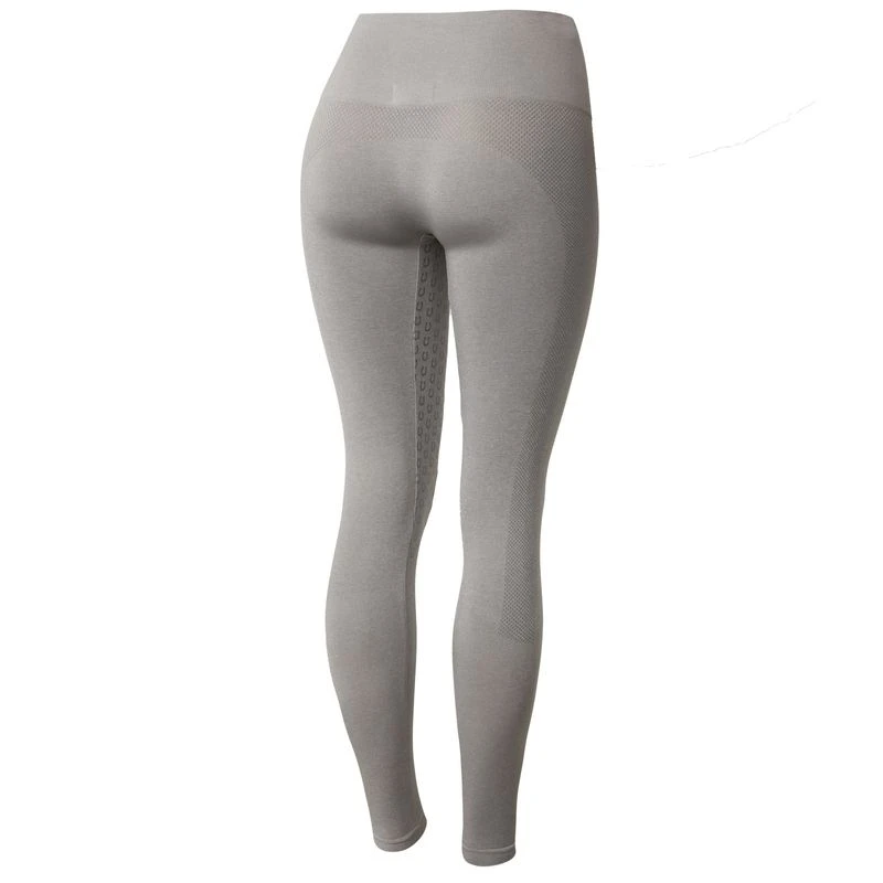 Horze Women's Naomi Seamless Full Seat Tights - Ash Gray 1 Horze Women's Naomi Seamless Full Seat Tights - Ash Gray