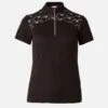 Horze Women's Kaitlin Short Sleeved Performance Shirt W/ Flower Print - After Dark Brown