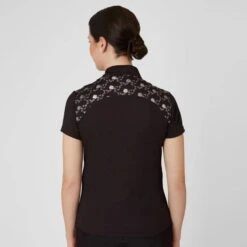 Horze Women's Kaitlin Short Sleeved Performance Shirt W/ Flower Print - After Dark Brown 5 Horze Women's Kaitlin Short Sleeved Performance Shirt W/ Flower Print - After Dark Brown -Kensington Shop 543518 800 800