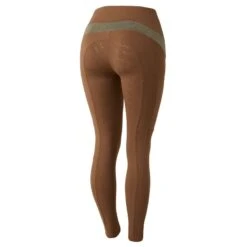 Horze Women's Sagira Full Seat Tights - Bison Dark Brown