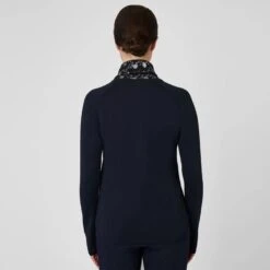 Horze Women's Kaitlin Turtleneck Sweater W/ Flower Design - Peacoat Dark Blue 7 Horze Women's Kaitlin Turtleneck Sweater W/ Flower Design - Peacoat Dark Blue -Kensington Shop 544160 800 800