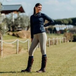 Horze Women's Kaitlin Turtleneck Sweater W/ Flower Design - Peacoat Dark Blue 9 Horze Women's Kaitlin Turtleneck Sweater W/ Flower Design - Peacoat Dark Blue -Kensington Shop 544162 800 800