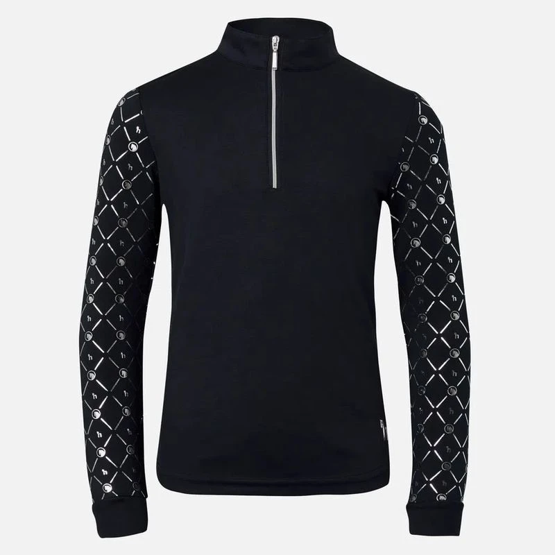 Horze Kids' Fia Long Sleeved Shirt - Peacoat Dark Blue 1 Horze Kids' Fia Long Sleeved Shirt - Peacoat Dark Blue