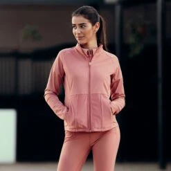 Horze Women's Ciandra UV Pro Technical Training Jacket - Light Mahogany -Kensington Shop 544340 800 800