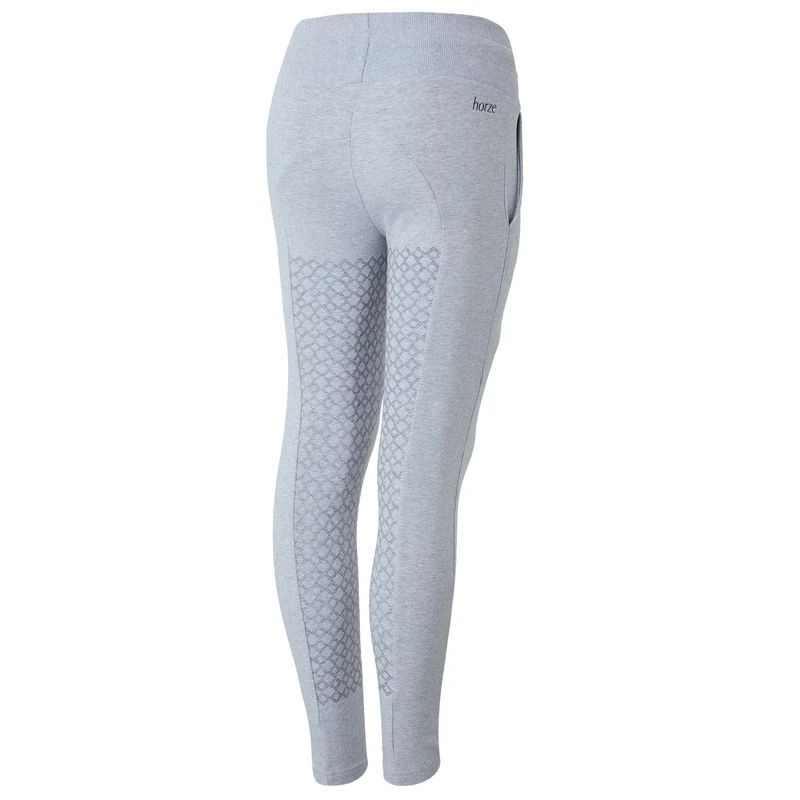 Horze Kids' Emmie Organic Cotton Full Seat Tights - Ash Gray 1 Horze Kids' Emmie Organic Cotton Full Seat Tights - Ash Gray