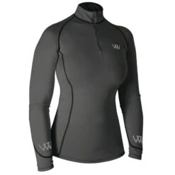 Woof Wear Women's Performance Quarter Zip Riding Shirt - Charcoal