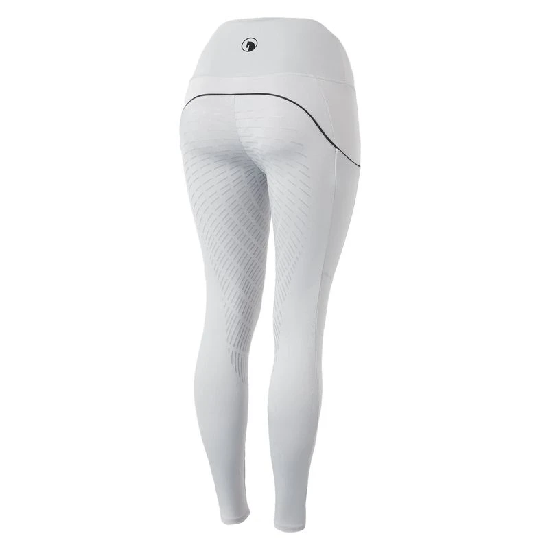 Horze Women's Nicki Breathable Technical Full Seat Tights - Pebble Grey 1 Horze Women's Nicki Breathable Technical Full Seat Tights - Pebble Grey