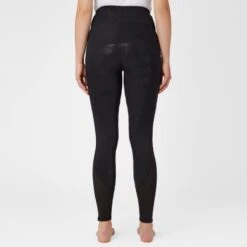 Horze Women's Danica High Waist Tights With Mesh Insert - Black -Kensington Shop 548186 800 800