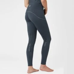 Horze Women's Nicki Breathable Technical Knee Patch Tights - Obscure Night Dark Blue -Kensington Shop 548252 800 800