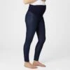 Horze Women's Katia Maternity Denim Look Full Seat Tights - Dark Blue