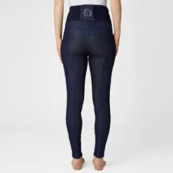 Horze Women's Katia Maternity Denim Look Full Seat Tights - Dark Blue -Kensington Shop 548367 800 800