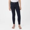 Horze Kids' Marlee Pull-on Full Seat Tights W/Contrast Stitching - Dress Dark Blue