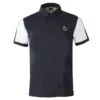 B Vertigo Men's Alec Performance Polo Shirt - Dark Navy/ Fossil Brown