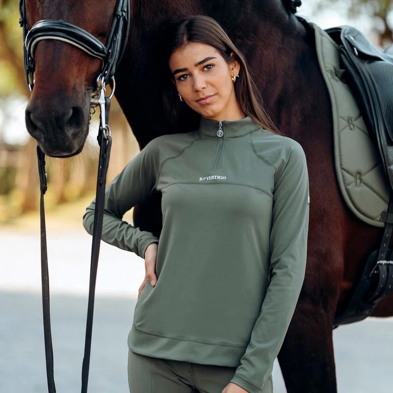 B Vertigo Women's Davina Long Sleeved Quick Dry Training Shirt - Wild Grass Green 6 B Vertigo Women's Davina Long Sleeved Quick Dry Training Shirt - Wild Grass Green - Image 6