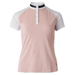 B Vertigo Women's Lauren Lace Short Sleeve Show Shirt - Pink Chalk