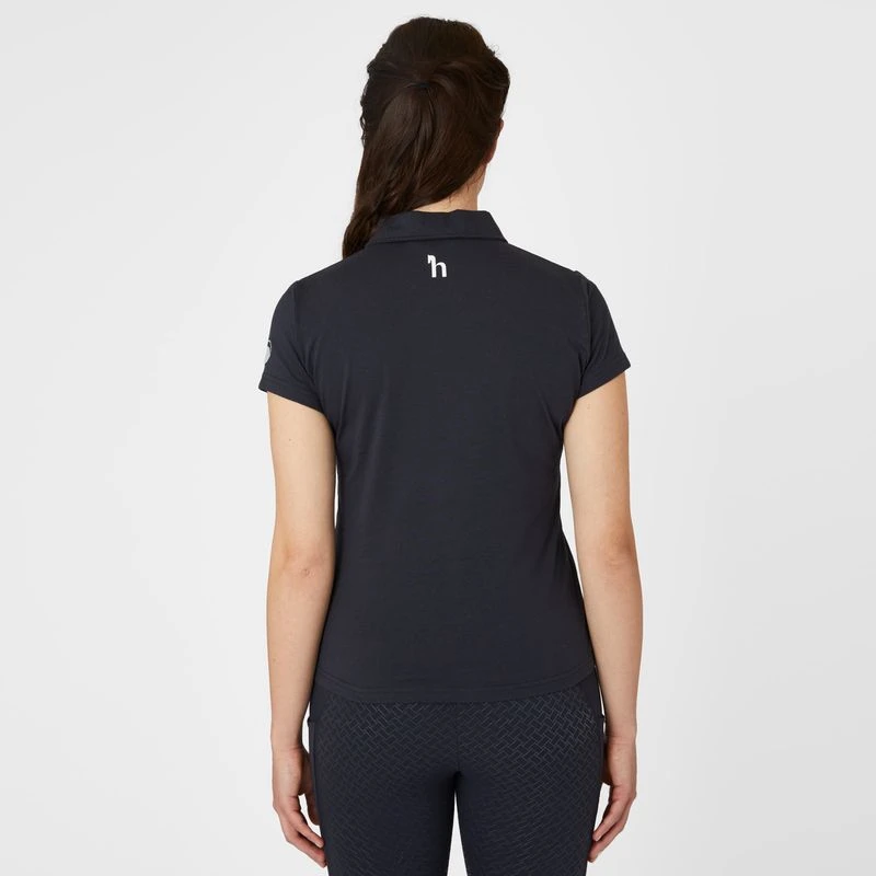 Horze Women's Jessie Polo Shirt - Dark Navy 3 Horze Women's Jessie Polo Shirt - Dark Navy - Image 3
