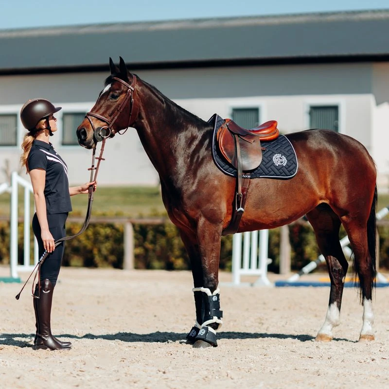 Horze Women's Jessie Polo Shirt - Dark Navy 5 Horze Women's Jessie Polo Shirt - Dark Navy - Image 5