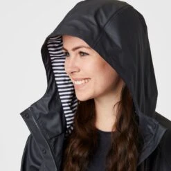 Horze Women's Dania Rain Coat W/Jersey Knit Lining - Dark Navy -Kensington Shop 549670 800 800