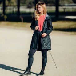 Horze Women's Dania Rain Coat W/Jersey Knit Lining - Dark Navy -Kensington Shop 549671 800 800