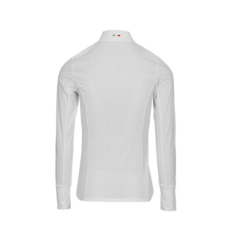 Alessandro Albanese Women's Vilamora Long Sleeve Zip Competition Shirt - White 2 Alessandro Albanese Women's Vilamora Long Sleeve Zip Competition Shirt - White - Image 2