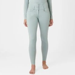 Horze Women's Tara Full Seat Breeches - Aqua Grey